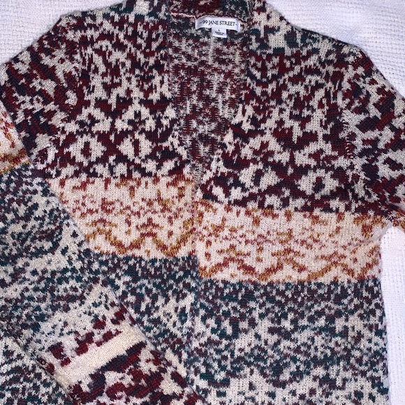 Cardigan Sweater Size L by  99 Jane Street, Very Colorful  34" Ling - Picture 2 of 5